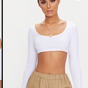 Pretty Little Thing Basic White Rib